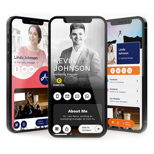 Mobile digital profile card previews